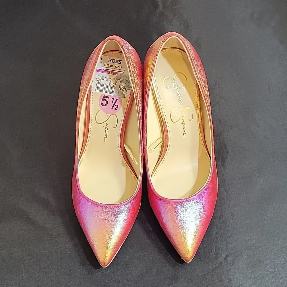 BRAND NEW JESSICA SIMPSON CASSANI POINTED TOE RAINBOW MULTI WOMEN